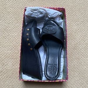 Lightly worn Tory Burch wedge sandals